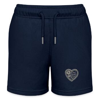 Meilleure Soeur Meilleure Soeur Jamais Câble Tricot Coeur - Short de jogging enfant bio Stanley/Stella - bleu marine - Devant