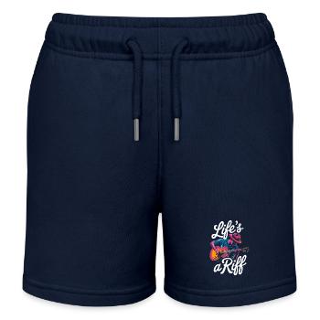 Jazz: Life's A Riff Mit Gitarre - Kinder Organic Joggingshorts Mini Bolter von Stanley/Stella - Navy - Vorne