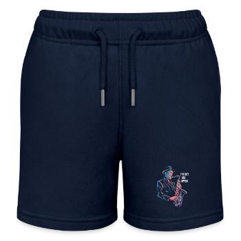 I Have Sax Appeal Jazz Art Inspiration - Kids Organic Sweat Shorts by Stanley/Stella - navy - Front