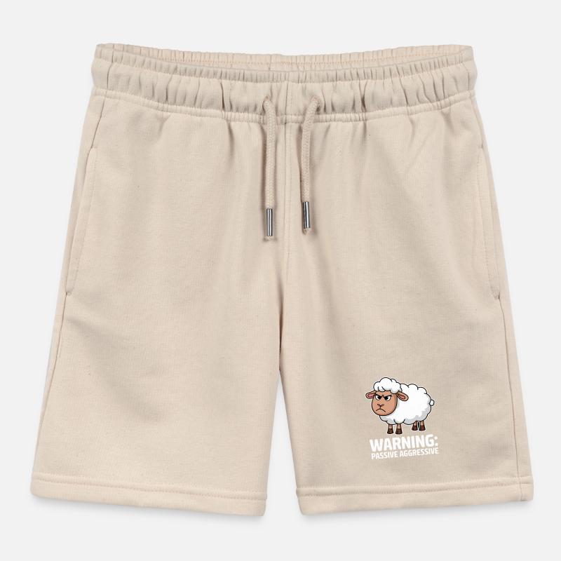 Attention: Passive-aggressive sheep Kids Organic Sweat Shorts by Stanley/Stella