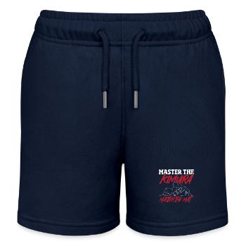 Karaté MMA BJJ Kimura Jiu-Jitsu - Short de jogging enfant bio Stanley/Stella - bleu marine - Devant