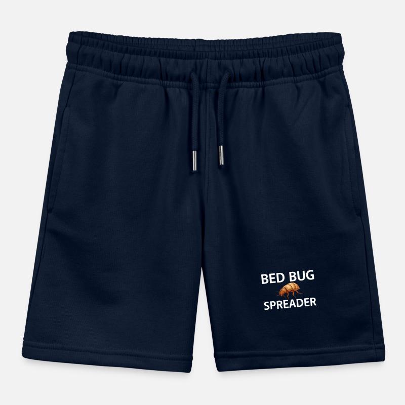 Bed Bug Spreader Funny Bed Bugs Saying Kids Organic Sweat Shorts by Stanley/Stella