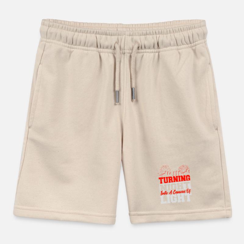 Pyrotechnician Firecracker Pyro Crew Kids Organic Sweat Shorts by Stanley/Stella