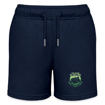 L’herbe m’appelle et je dois tondre - tondeuses à gazon - Short de jogging enfant bio Stanley/Stella - bleu marine - Devant