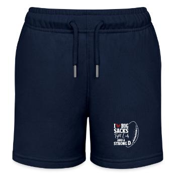 I love big sacks tight ends and a strong D - Kids Organic Sweat Shorts by Stanley/Stella - navy - Front