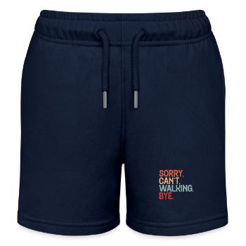 Pardon. Ne. Marche. Au revoir. Drôle de dicton pour - Short de jogging enfant bio Stanley/Stella - bleu marine - Devant