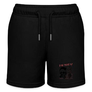 Ich bin 56 plus Mittelfinger - 57. Geburtstag - Kinder Organic Joggingshorts Mini Bolter von Stanley/Stella - Navy - Vorne