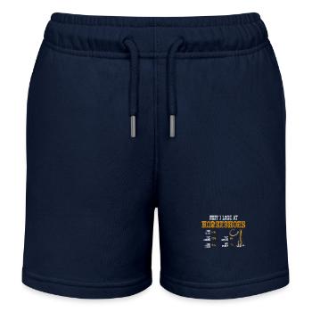 Warum Ich Beim Hufeisen Werfen Verliere – - Kinder Organic Joggingshorts Mini Bolter von Stanley/Stella - Navy - Vorne