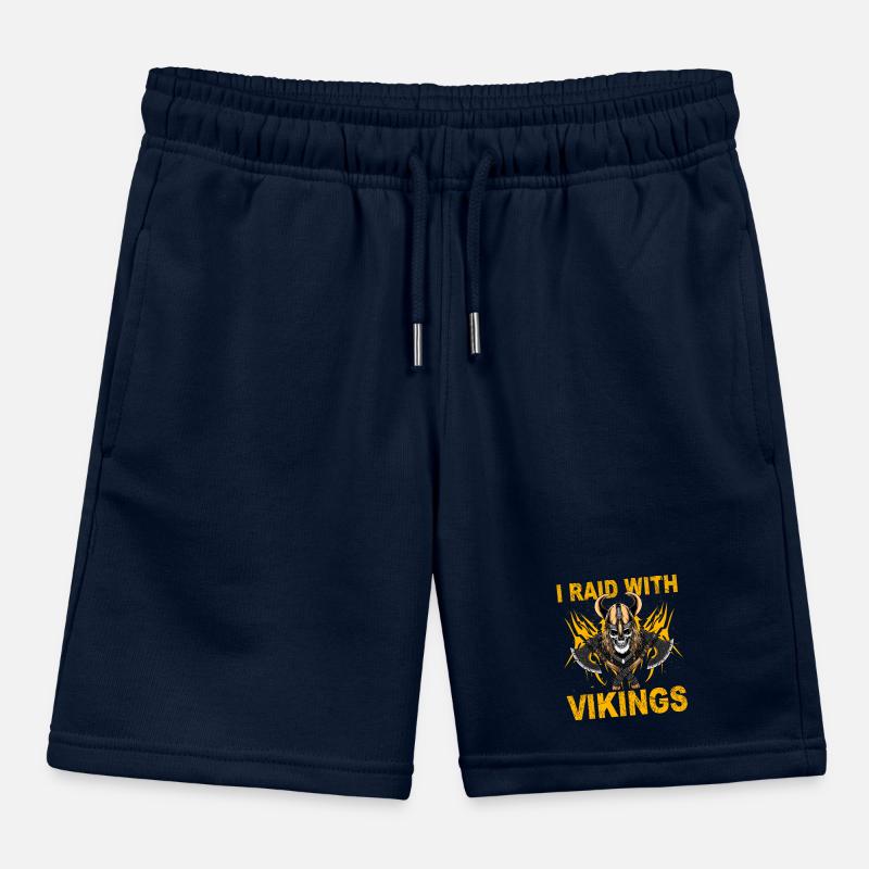 I raid with Vikings Kids Organic Sweat Shorts by Stanley/Stella