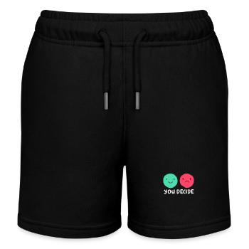 Vous décidez d’un motif positif et négatif - Short de jogging enfant bio Stanley/Stella - bleu marine - Devant