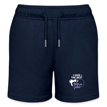 Coiffeur : je donne les meilleurs emplois de sèche-cheveux - Short de jogging enfant bio Stanley/Stella - bleu marine - Devant