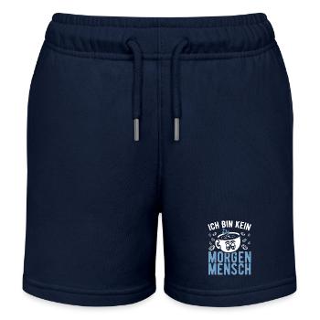 Noctambule, lève-tard, somnolent, personne du matin - Short de jogging enfant bio Stanley/Stella - bleu marine - Devant