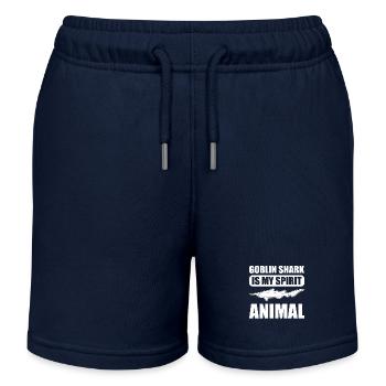 Goblin Shark is my spirit animal - Kids Organic Sweat Shorts by Stanley/Stella - navy - Front