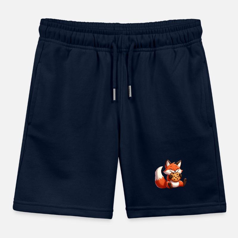 Comic Fox with Cookies Candy Kids Organic Sweat Shorts by Stanley/Stella