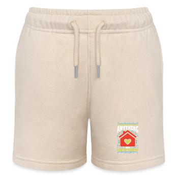 Cadeaux de famille d’accueil pour les parents d’accueil - Short de jogging enfant bio Stanley/Stella - écru doux - Devant