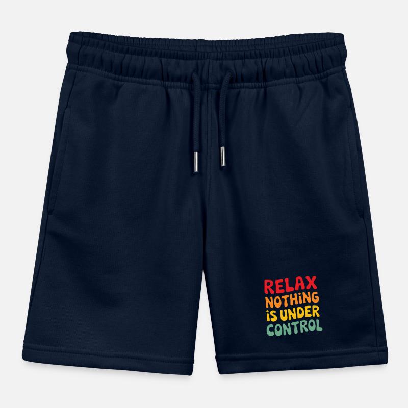 Relax nothing is under control Yoga Mindfulness Kids Organic Sweat Shorts by Stanley/Stella