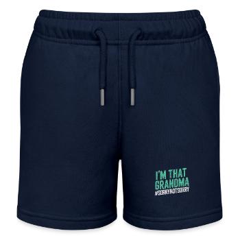 Je suis cette grand-mère désolée pas désolée - Short de jogging enfant bio Stanley/Stella - bleu marine - Devant