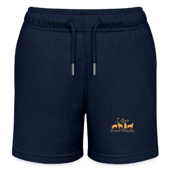 Golden Retriever Lover Humorous Saying - Kids Organic Sweat Shorts by Stanley/Stella - navy - Front