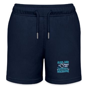 Interrogez-moi sur mes mystérieuses pertes - - Short de jogging enfant bio Stanley/Stella - bleu marine - Devant