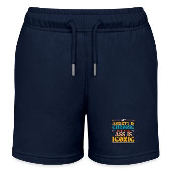 Meine Angst Ist Chronisch Aber Dieser Hintern Ist - Kinder Organic Joggingshorts Mini Bolter von Stanley/Stella - Navy - Vorne