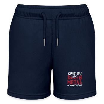 Heavy-Metal-Rockmusikband Death Metal - Kinder Organic Joggingshorts Mini Bolter von Stanley/Stella - Navy - Vorne