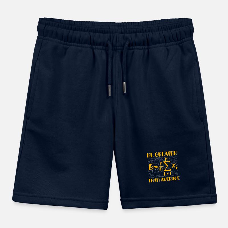 Math Pun – Be Greater Than Average Kids Organic Sweat Shorts by Stanley/Stella
