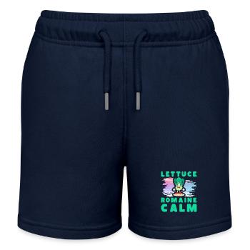 Salat Romaine Calm – Lustiger Salat - Kinder Organic Joggingshorts Mini Bolter von Stanley/Stella - Navy - Vorne