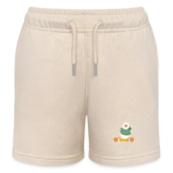 Fitness Gymnastics Penguin Motivation - Kids Organic Sweat Shorts by Stanley/Stella - soft Ecru - Front