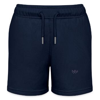 Herz Liebe Valentinstag Freundschaft Zweisamkeit - Kinder Organic Joggingshorts Mini Bolter von Stanley/Stella - Navy - Vorne