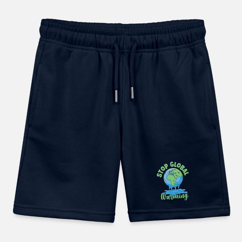 Stop Global Warming Kids Organic Sweat Shorts by Stanley/Stella