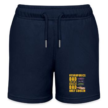 Papa hydroponique comme un papa ordinaire, mais cool - Short de jogging enfant bio Stanley/Stella - bleu marine - Devant