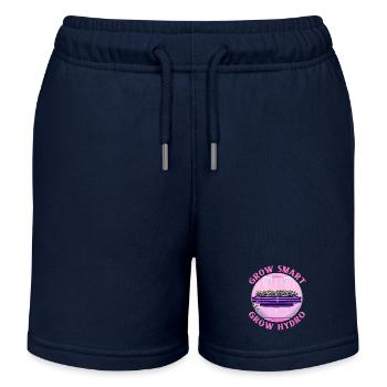 Grow Smart Grow Hydro - Kids Organic Sweat Shorts by Stanley/Stella - navy - Front