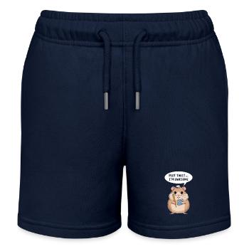Hamster Autor: Plot Twist... Ich Bin Großartig - Kinder Organic Joggingshorts Mini Bolter von Stanley/Stella - Navy - Vorne