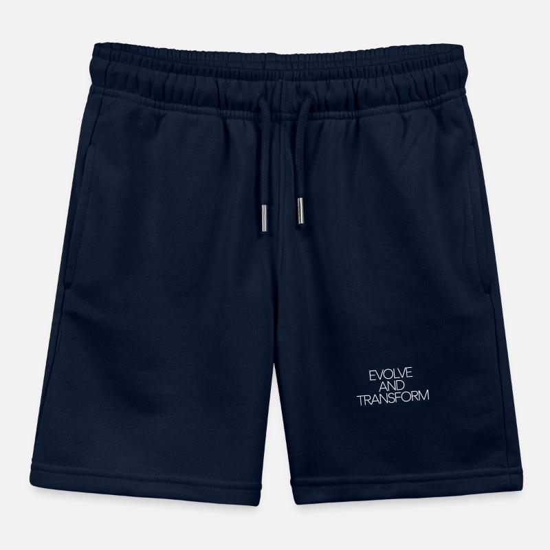Evolve And Transform Inspirational Kids Organic Sweat Shorts by Stanley/Stella