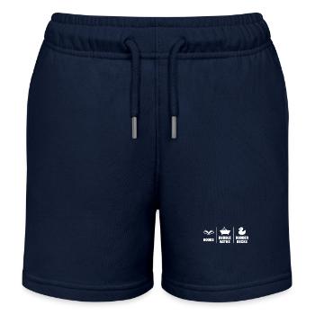 Bücher Schaumbäder und Quietscheenten - Kinder Organic Joggingshorts Mini Bolter von Stanley/Stella - Navy - Vorne