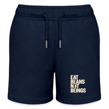Manger des haricots n’est pas végétalien végétarien - Short de jogging enfant bio Stanley/Stella - bleu marine - Devant