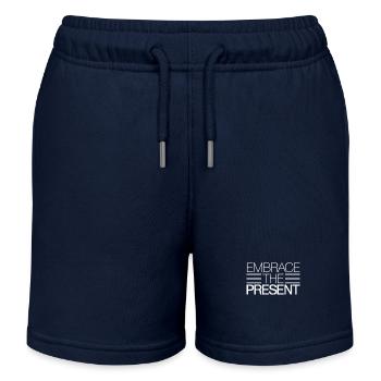Embrasse le présent Inspirant - Short de jogging enfant bio Stanley/Stella - bleu marine - Devant