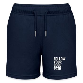 Follow Your Soul Path Inspirational - Kids Organic Sweat Shorts by Stanley/Stella - navy - Front
