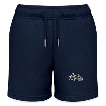 Lebe In Harmonie Inspirierende - Kinder Organic Joggingshorts Mini Bolter von Stanley/Stella - Navy - Vorne