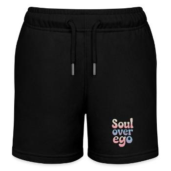 Citation sur la spiritualité de l’âme sur l’ego - Short de jogging enfant bio Stanley/Stella - bleu marine - Devant