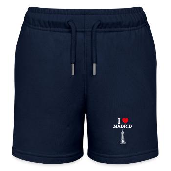 Ich liebe Madrid Spanien Liebhaber Empire Coole Staatsflagge - Kinder Organic Joggingshorts Mini Bolter von Stanley/Stella - Navy - Vorne
