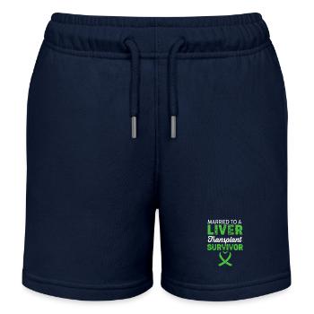 Liver Organ Donor Liver Donation Organ Donor - Kids Organic Sweat Shorts by Stanley/Stella - navy - Front