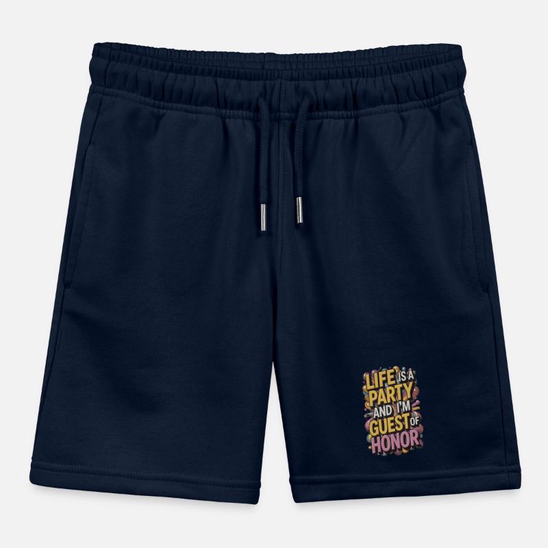 Life is a party – guest of the evening Kids Organic Sweat Shorts by Stanley/Stella