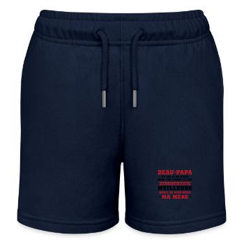 Step-dad not given life but made better - Kids Organic Sweat Shorts by Stanley/Stella - navy - Front