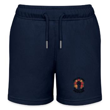 Lutte pour le poing des fleurs sans privilèges - Short de jogging enfant bio Stanley/Stella - bleu marine - Devant
