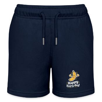 HAPPY EVERY DAY - Kids Organic Sweat Shorts by Stanley/Stella - navy - Front