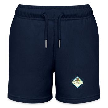 Tulum Mexico Maya Castillo Yucatan Souvenir - Kids Organic Sweat Shorts by Stanley/Stella - navy - Front
