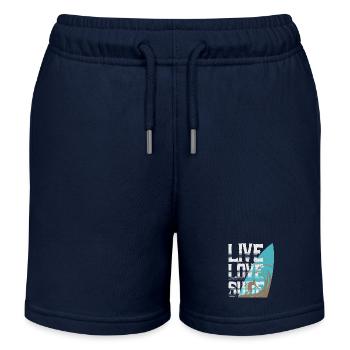Bold Surfer Lifestyle Design Bold Surfer - Kids Organic Sweat Shorts by Stanley/Stella - navy - Front