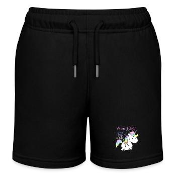 Câlins gratuits de licornes arc-en-ciel pastel - Short de jogging enfant bio Stanley/Stella - bleu marine - Devant