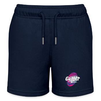 Gamer - Short de jogging enfant bio Stanley/Stella - bleu marine - Devant